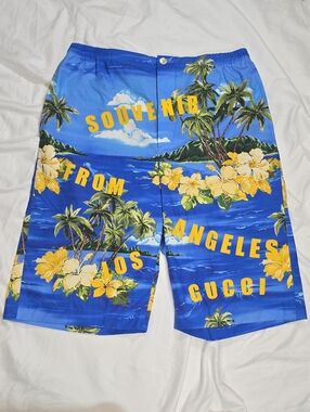 Gucci "Souvenir from Los Angeles" Graphic-Print Short